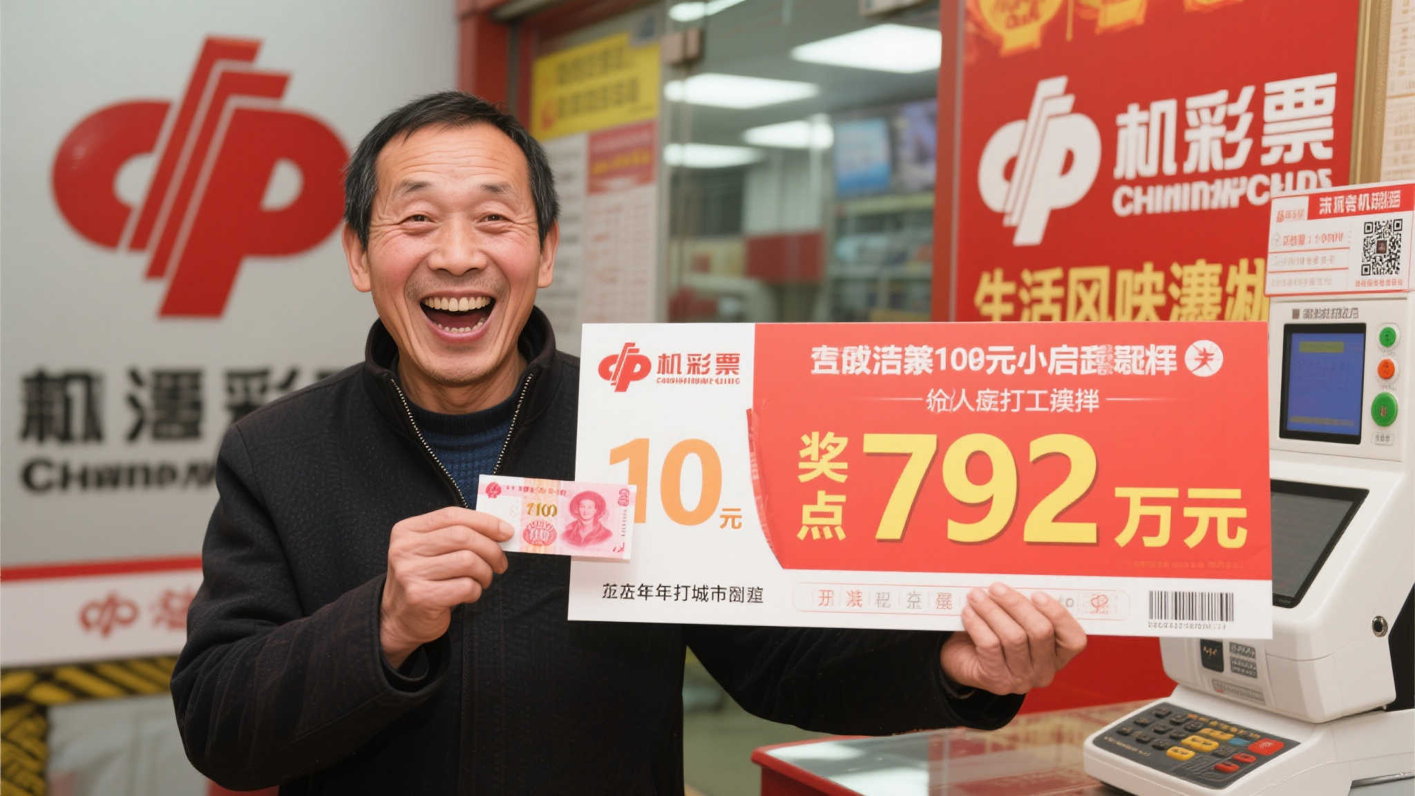 老彩民10元机选喜中792万大奖 决定扎根打工城市